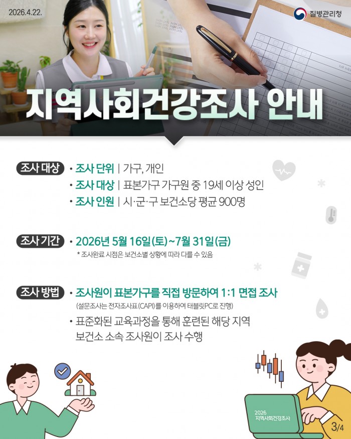 2026 자역사회건강조사 실시 안내