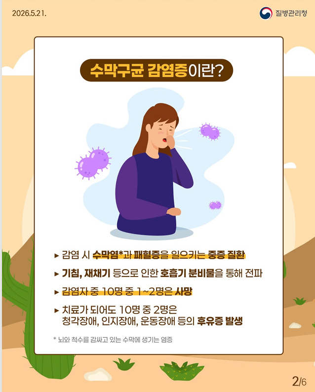 해외 단체생활 필수 체크!! 수막구균 감염증 예방 가이드