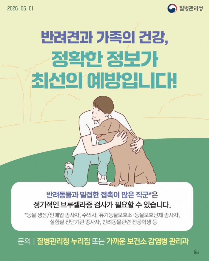 개 브루셀라증 안전 예방 수칙
