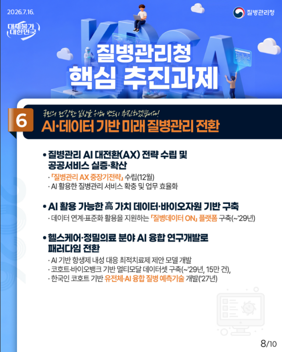 대체불가 2026 질병관리청 하반기 업무 보고
