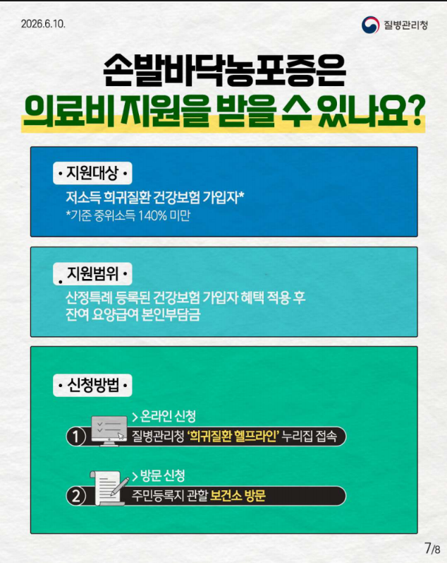 희귀질환 바로알기, 만성 염증성 피부질환 '손발바닥농포증'