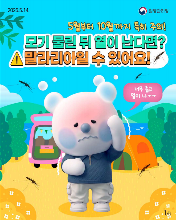 모기 물린 뒤 열이 난다면?? 말라리아일 수 있어요!!