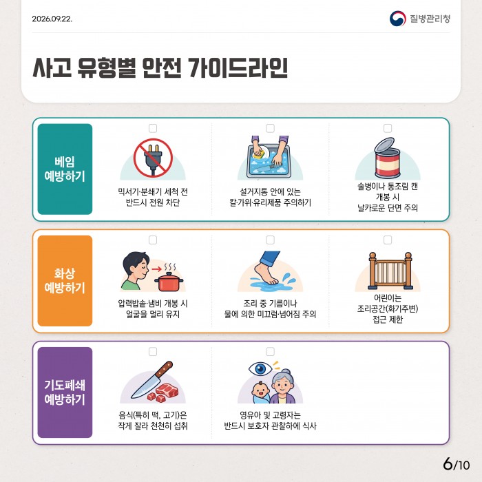 음식 준비부터 식사까지: 추석 명절 가정 내 안전사고