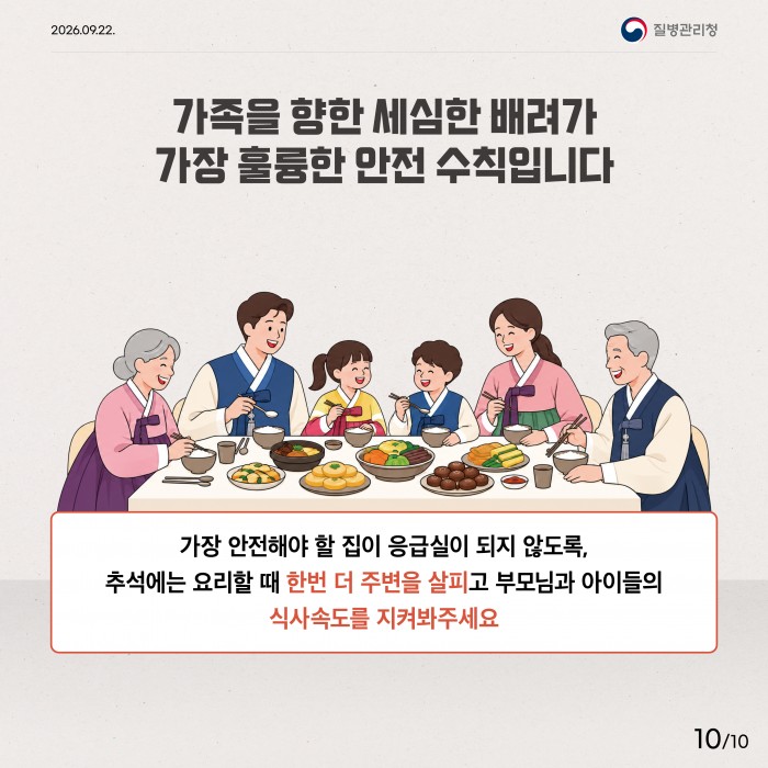 음식 준비부터 식사까지: 추석 명절 가정 내 안전사고