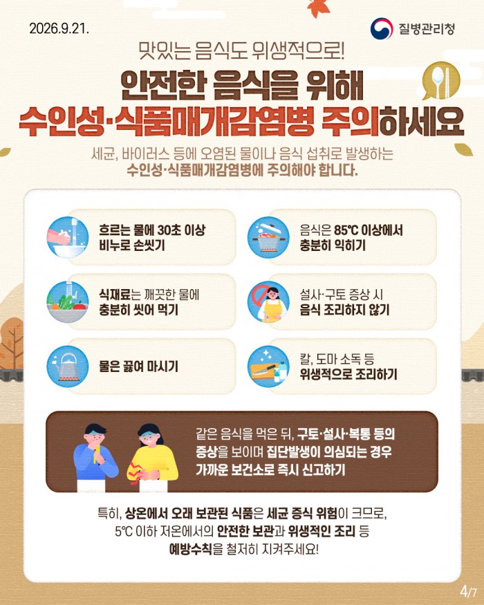추석 연휴를 위한 상황별 감염병 예방수칙!!