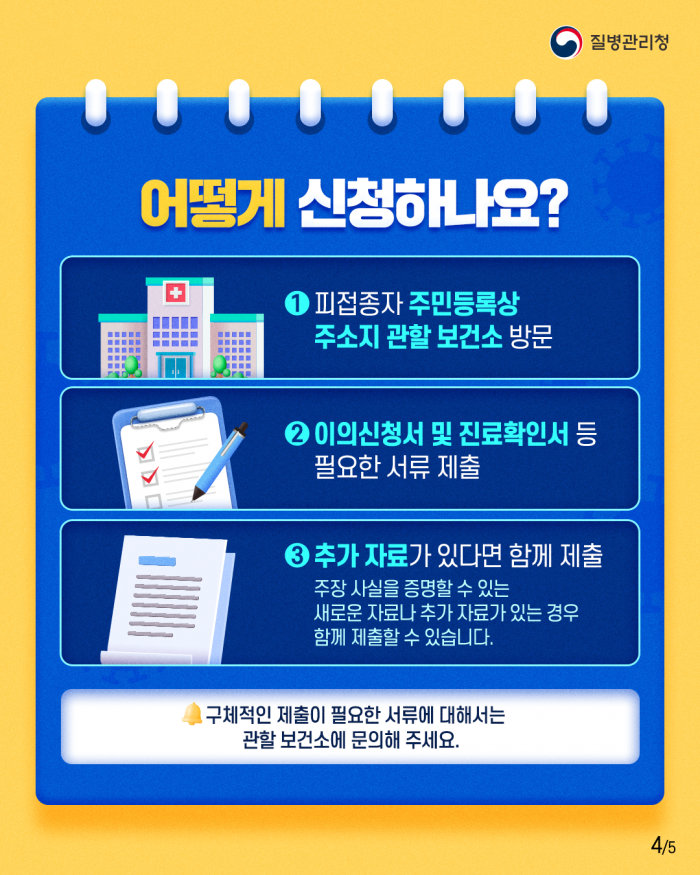 코로나19 예방접종 피해보상 특례 이의신청, 신청기한(2026년 10월 23일까지)을 꼭 확인하세요!!