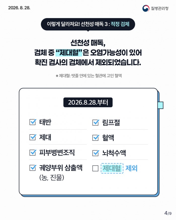 매독 신고범위 및 진단기준 변경
